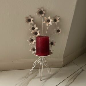 Wall sconce with battery operated candle